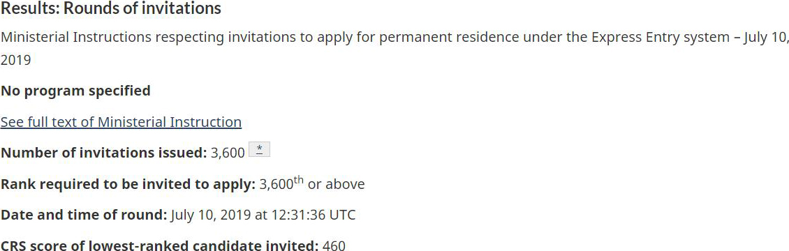 加拿大联邦技术移民EE快速通道19年7月10日筛选分数出台【金联原创】