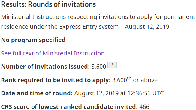 加拿大联邦技术移民EE快速通道19年8月12日筛选分数出台【金联原创】